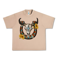 Burro bull skull with horseshoe Urban Heavy Tee - RanaPortraitStore