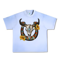 Grape Ice bull skull with horseshoe Urban Heavy Tee - RanaPortraitStore