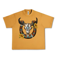 Peanut Butter bull skull with horseshoe Urban Heavy Tee - RanaPortraitStore