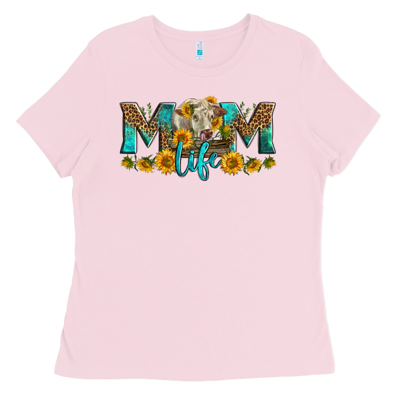 Western Charolais Cow Mom Life Ladies Tee by LillyAllenDesigns | Teevron
