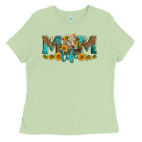Matcha Western Charolais Cow Mom Life Ladies Tee - LillyAllenDesigns