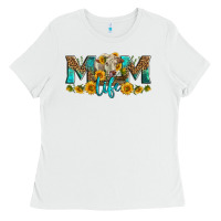 White Western Charolais Cow Mom Life Ladies Tee - LillyAllenDesigns