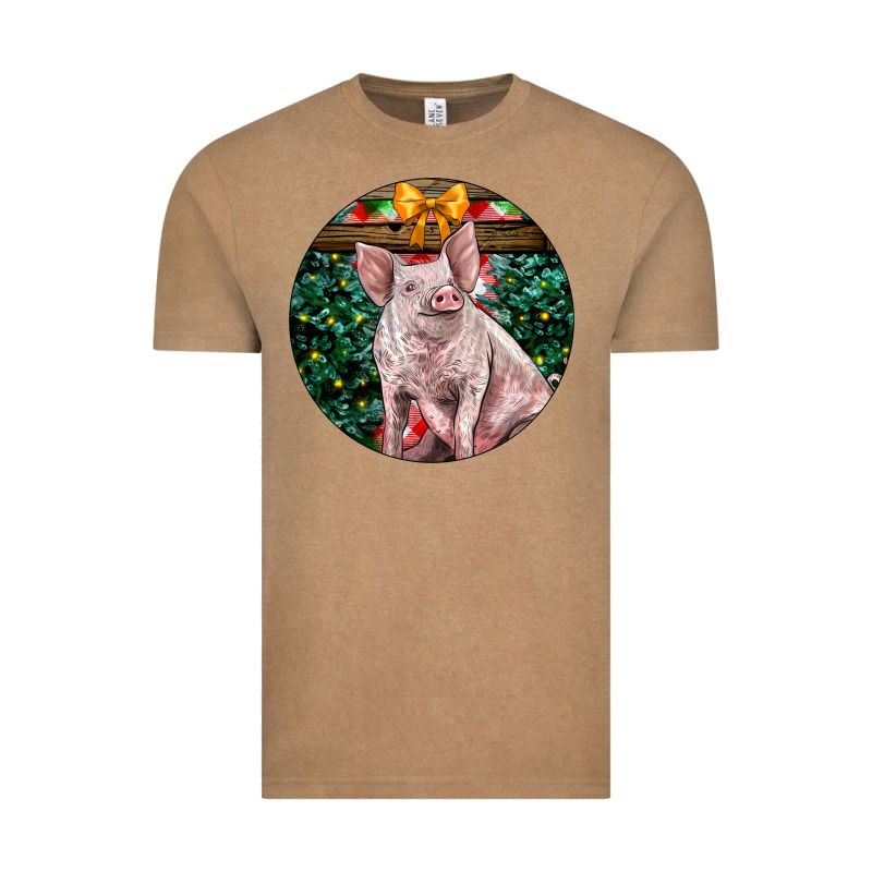 Christmas Pig Vintage Tee by LillyAllenDesigns | Teevron