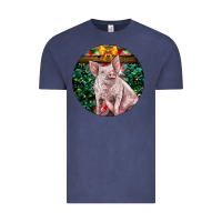 Vintage Denim christmas pig Vintage Tee - LillyAllenDesigns