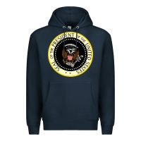 Navy fake seal of the president of the united states Premium Hoodie - DesigneFamous