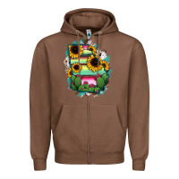 Chestnut Georgia Map Sunflower Cactus Serape Zipper Hoodie - RanaPortraitStore