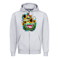 Heather Grey Georgia Map Sunflower Cactus Serape Zipper Hoodie - RanaPortraitStore