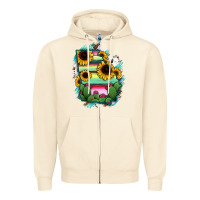 Sandshell Georgia Map Sunflower Cactus Serape Zipper Hoodie - RanaPortraitStore
