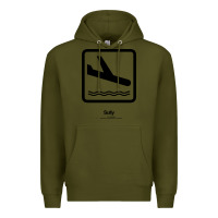 Army Green sully movie silhouette Premium Hoodie - DesigneFamous