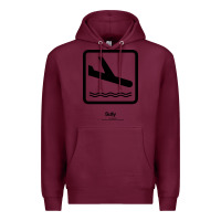 Burgundy sully movie silhouette Premium Hoodie - DesigneFamous