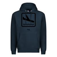 Navy sully movie silhouette Premium Hoodie - DesigneFamous
