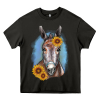 Asphalt Sunflower Donkey Heavy Core Tee - RanaPortraitStore