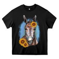Black Sunflower Donkey Heavy Core Tee - RanaPortraitStore