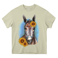 Mossy Sunflower Donkey Heavy Core Tee - RanaPortraitStore