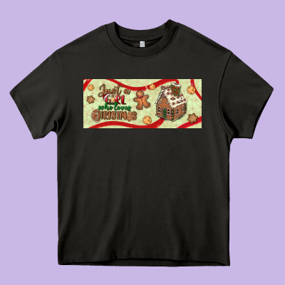 Just A Girl Who Loves Christmas Heavy Core Tee Designed By Bundleandbundleshop