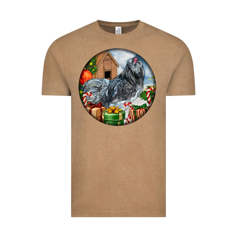 Ameraucana Rooster Christmas Vintage Tee by LillyAllenDesigns | Teevron