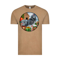 Vintage Coffee ameraucana rooster christmas Vintage Tee - LillyAllenDesigns