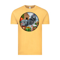 Vintage Mustard ameraucana rooster christmas Vintage Tee - LillyAllenDesigns