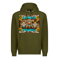 Army Green western gnome tumbler Premium Hoodie - BarkalooDesign