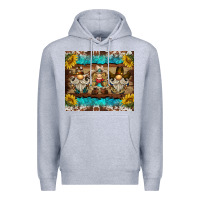 Heather Grey western gnome tumbler Premium Hoodie - BarkalooDesign