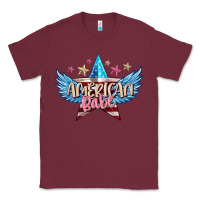 Burgundy American babe Classic Tee - FaDigitalArtStudio