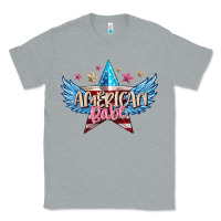 Heather Grey American babe Classic Tee - FaDigitalArtStudio