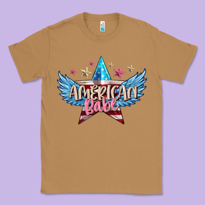 American Babe Classic Tee Designed By Fadigitalartstudio