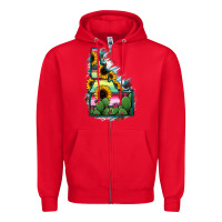 Red Idaho Map Sunflower Cactus Serape Zipper Hoodie - RanaPortraitStore