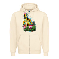 Sandshell Idaho Map Sunflower Cactus Serape Zipper Hoodie - RanaPortraitStore