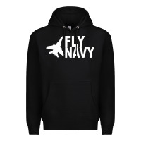 Black fly navy Premium Hoodie - DesigneFamous