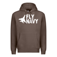 Coffee fly navy Premium Hoodie - DesigneFamous