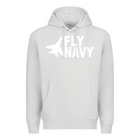 Dove Grey fly navy Premium Hoodie - DesigneFamous