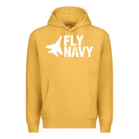 Mustard fly navy Premium Hoodie - DesigneFamous