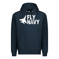 Navy fly navy Premium Hoodie - DesigneFamous