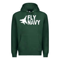 Sports Green fly navy Premium Hoodie - DesigneFamous