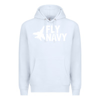 White fly navy Premium Hoodie - DesigneFamous