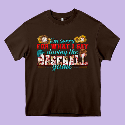 I'm Sorry For What I Say During The Baseball Game Heavy Core Tee Designed By Bundleandbundleshop
