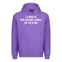 Purple i paused the golden girls to be here Premium Hoodie - DesigneFamous