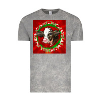 Cloud Rock christmas holstein calf face Vintage Tee - LillyAllenDesigns
