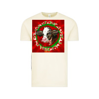 Vintage Arctic christmas holstein calf face Vintage Tee - LillyAllenDesigns