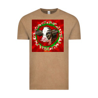 Vintage Coffee christmas holstein calf face Vintage Tee - LillyAllenDesigns