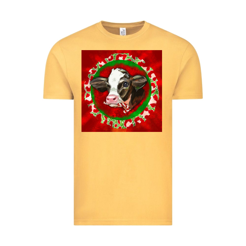 Christmas Holstein Calf Face Vintage Tee by LillyAllenDesigns | Teevron