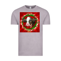 Vintage Zinc christmas holstein calf face Vintage Tee - LillyAllenDesigns
