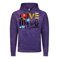 Cloud Purple love my job teacher life Vintage Hoodie - BarkalooDesign