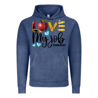 Vintage Denim love my job teacher life Vintage Hoodie - BarkalooDesign