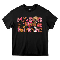 Black my dog is my valentine Heavy Core Tee - FaDigitalArtStudio