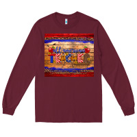 Burgundy all american teacher tumbler Long Sleeve Tee - Artiststas