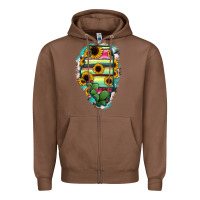 Chestnut Illinois Map Sunflower Cactus Serape Zipper Hoodie - RanaPortraitStore