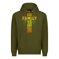 Army Green god family steeler shirt father's day gift tee t shirt Premium Hoodie - DesigneFamous