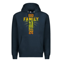 Navy god family steeler shirt father's day gift tee t shirt Premium Hoodie - DesigneFamous